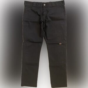 Dickies double knee, skinny straight fit, color black, size 33x30